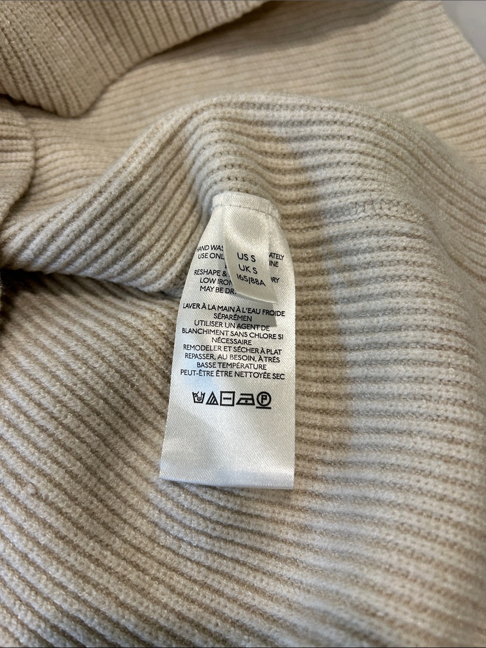 Free People Softly Structured Ribbed Turtleneck Size Small - Picture 5 of 6